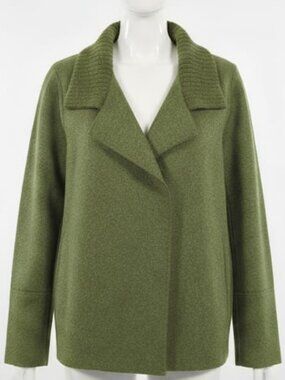 NWT Kuna Peru Alpaca Wool Coat Jacket, Moss Green 60% Alpaca 40% Wool M